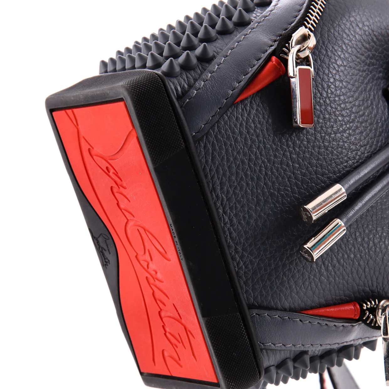 Explorafunk Keyring Crossbody Bag Spiked Leather - Deep Luxury