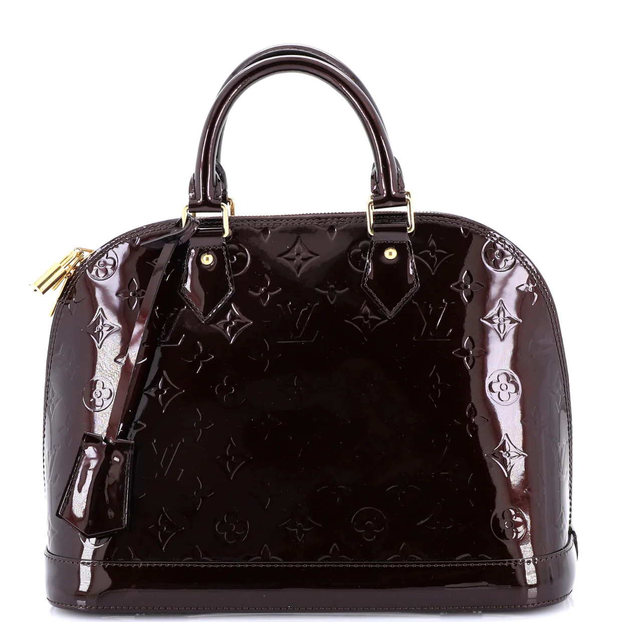 Alma Handbag Monogram Vernis PM - Deep Luxury