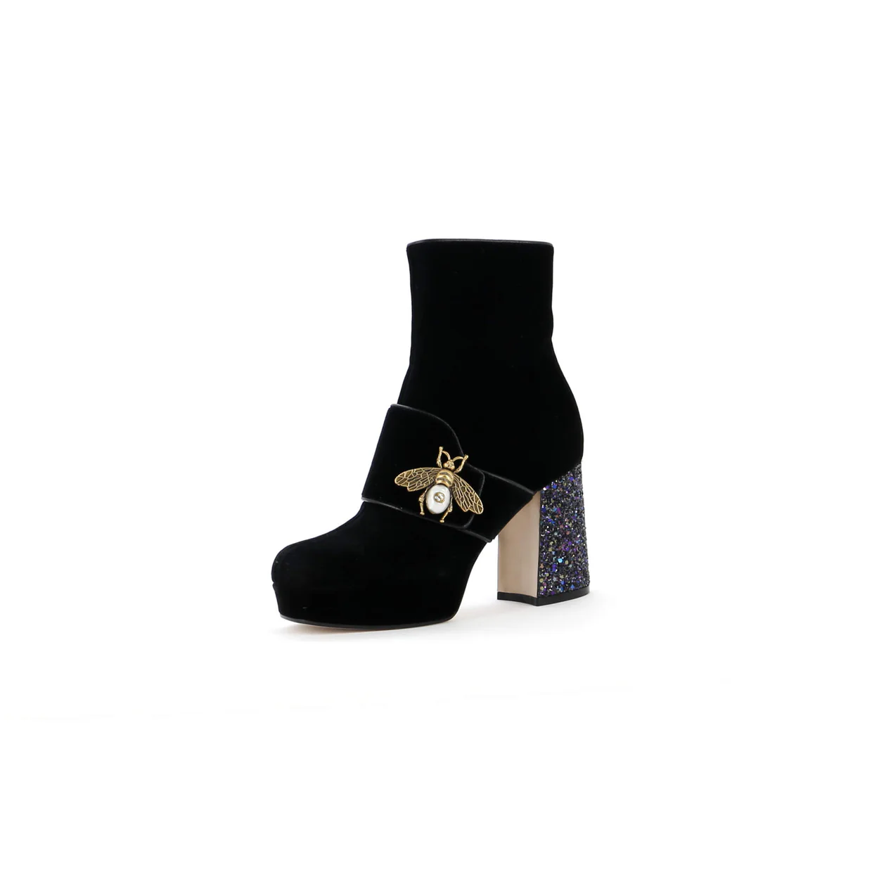 Women's Soko Bee Platform Boots Velvet - Deep Luxury