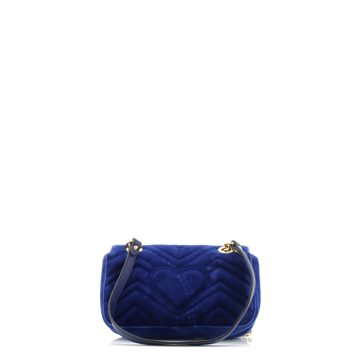 GG Marmont Flap Bag Matelasse Velvet Mini - Deep Luxury