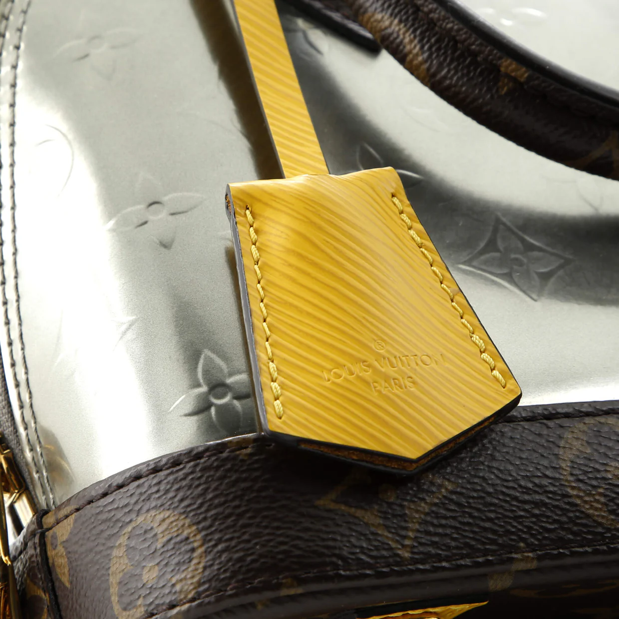 Alma Handbag Monogram Vernis with Monogram Canvas and Epi Leather BB - Deep Luxury