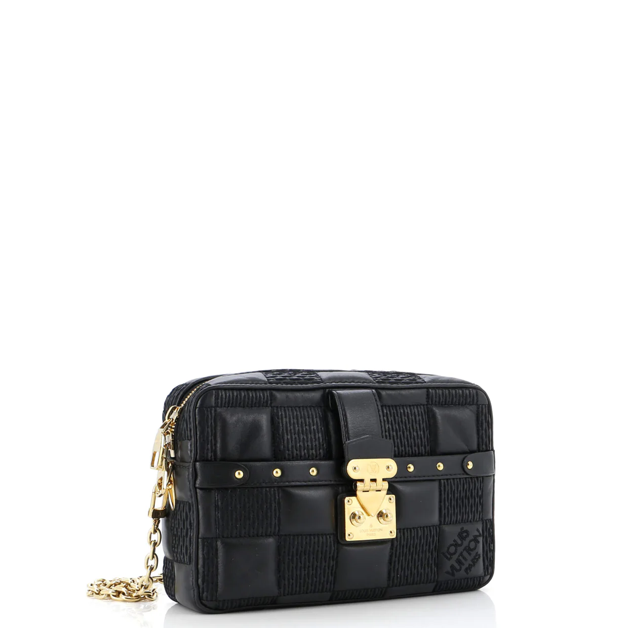 Troca Handbag Damier Quilted Lambskin PM - Deep Luxury