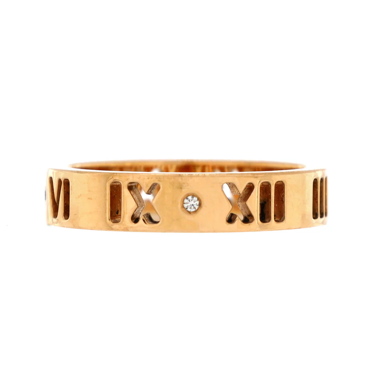 Atlas Pierced Ring 18K Rose Gold and Diamonds 3.5mm - Deep Luxury