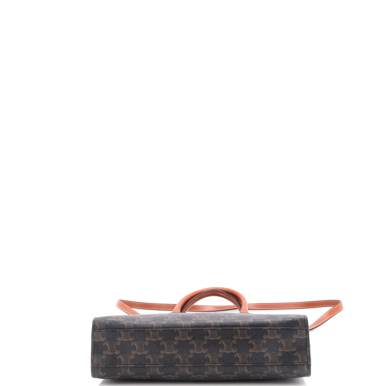 Vertical Cabas Tote Triomphe Coated Canvas Small - Deep Luxury