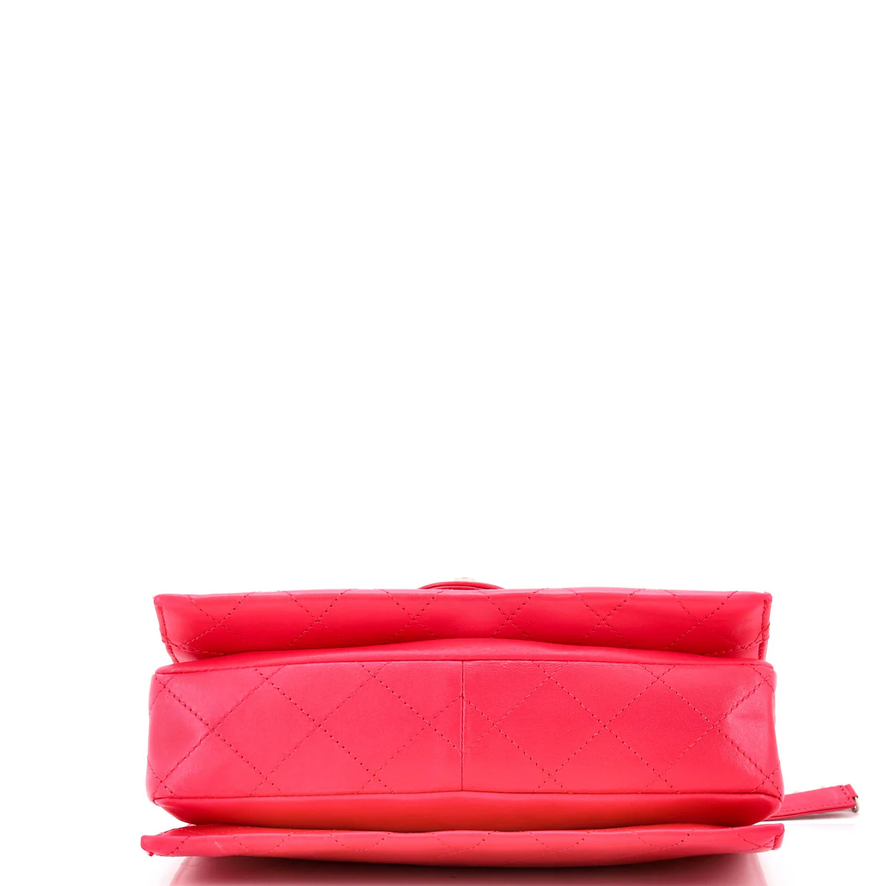 3 Compartment Double Flap Bag Stitched Calfskin Medium - Deep Luxury