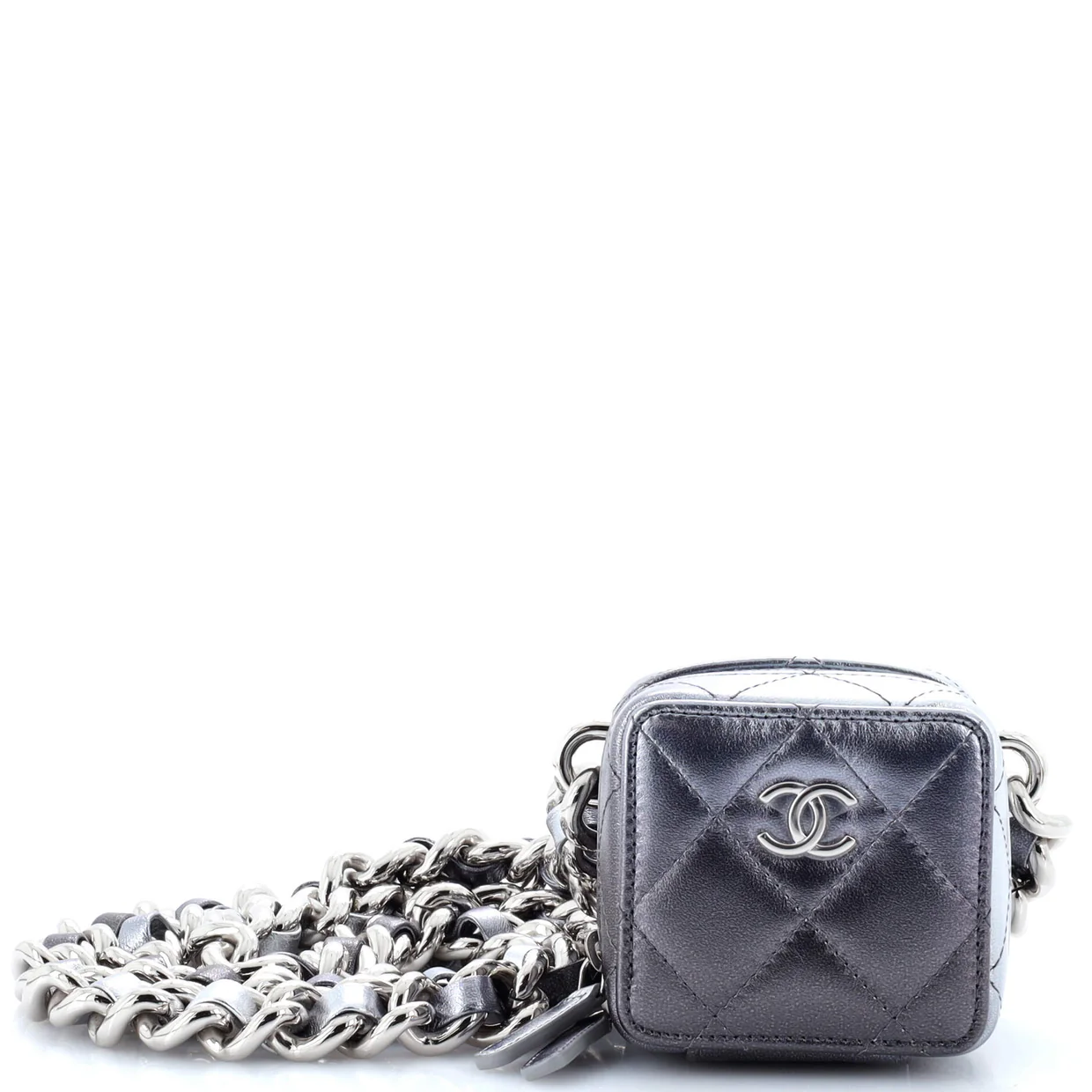 Like A Wallet Clutch With Chain Quilted Gradient Metallic Lambskin Mini - Deep Luxury