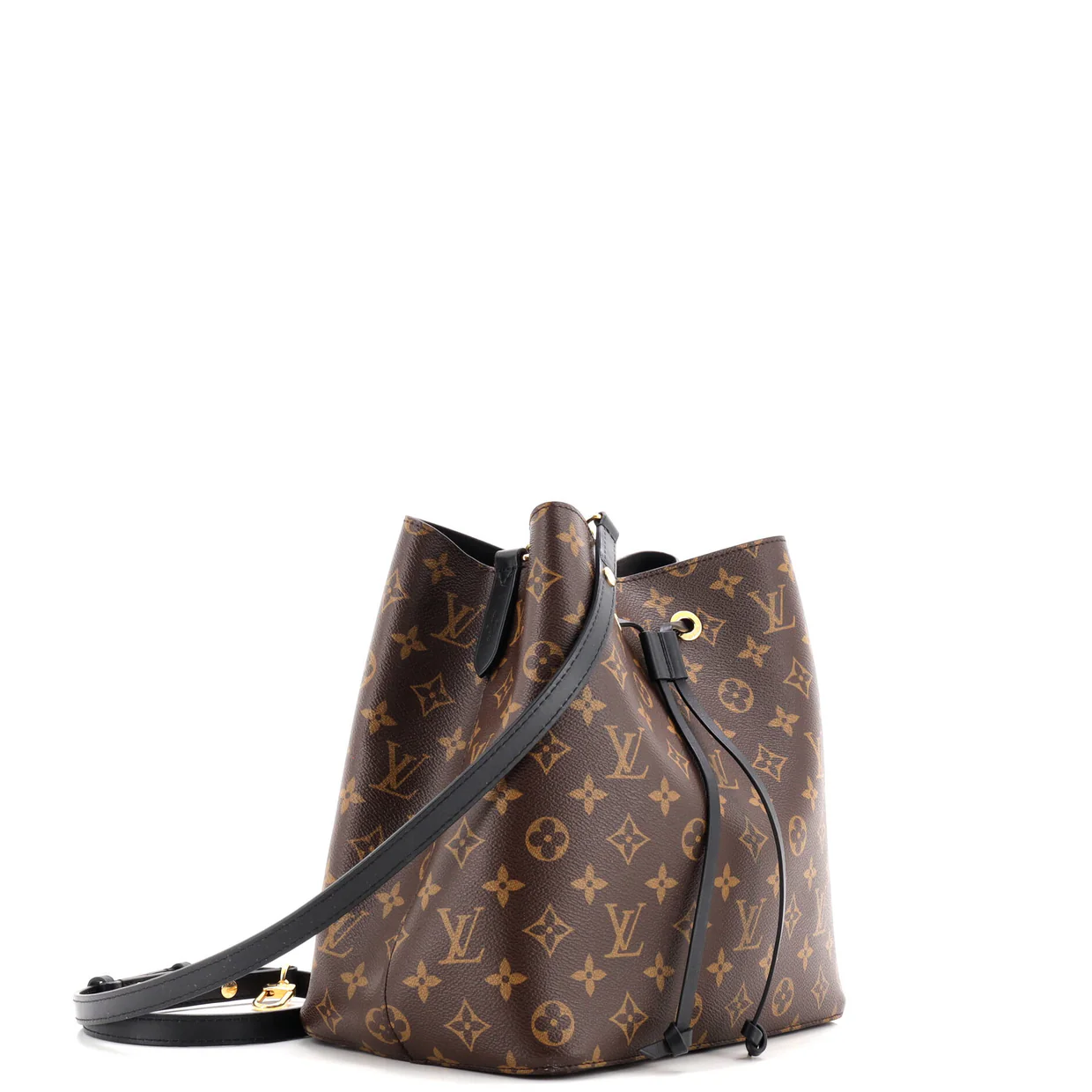 Braided Handle NeoNoe Handbag Monogram Canvas with Leather MM - Deep Luxury