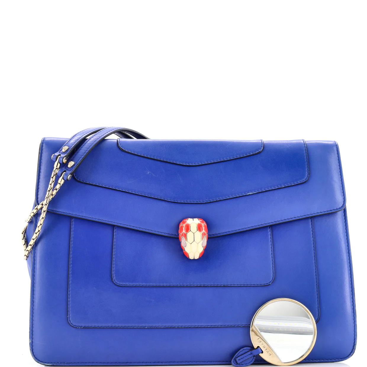 Serpenti Forever Double Flap Shoulder Bag Leather Large - Deep Luxury