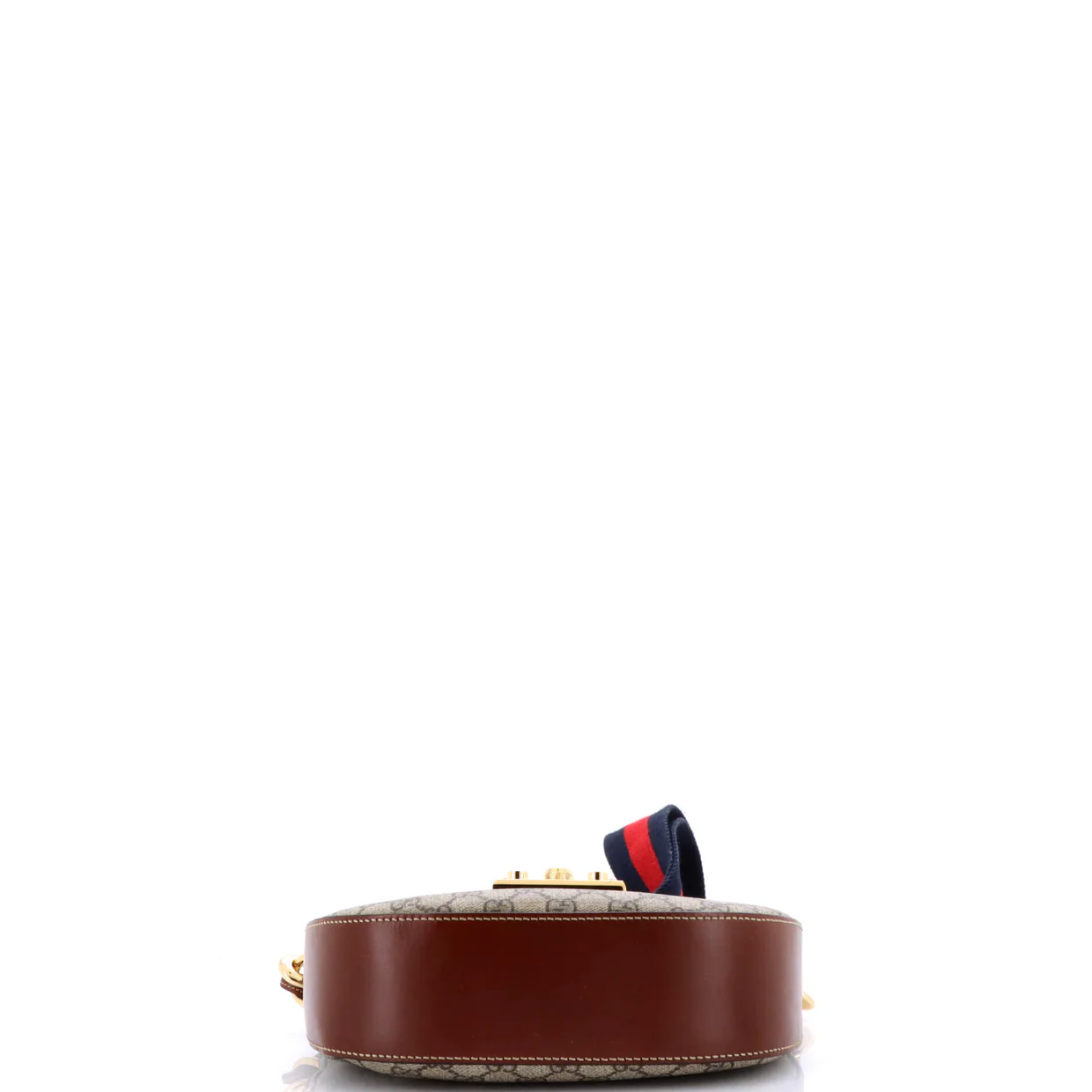 Padlock Saddle Shoulder Bag GG Coated Canvas and Leather Medium - Deep Luxury