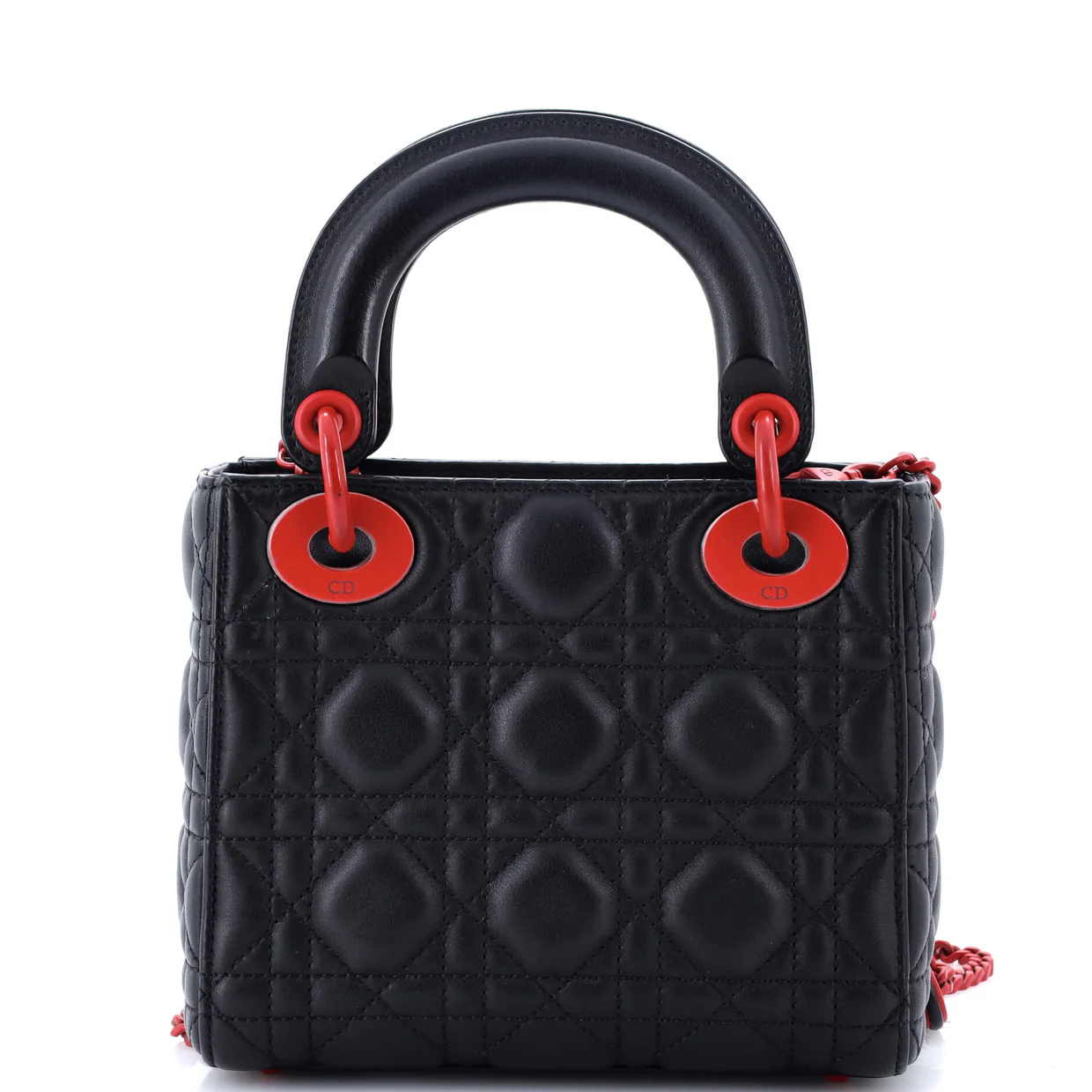 Tulle Heart Lady Dior Bag Cannage Quilt Calfskin Mini - Deep Luxury
