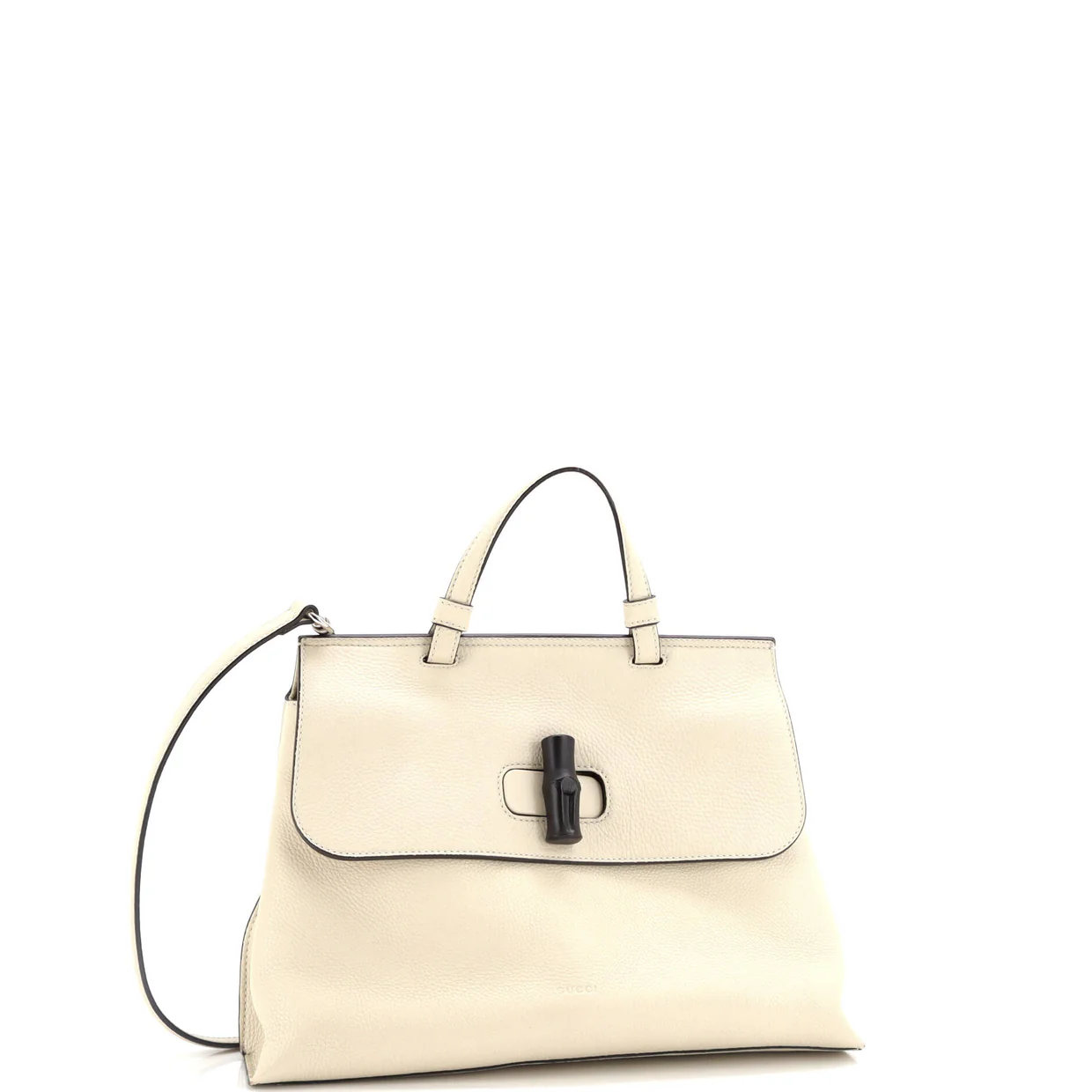 Bamboo Daily Top Handle Bag Leather Medium - Deep Luxury