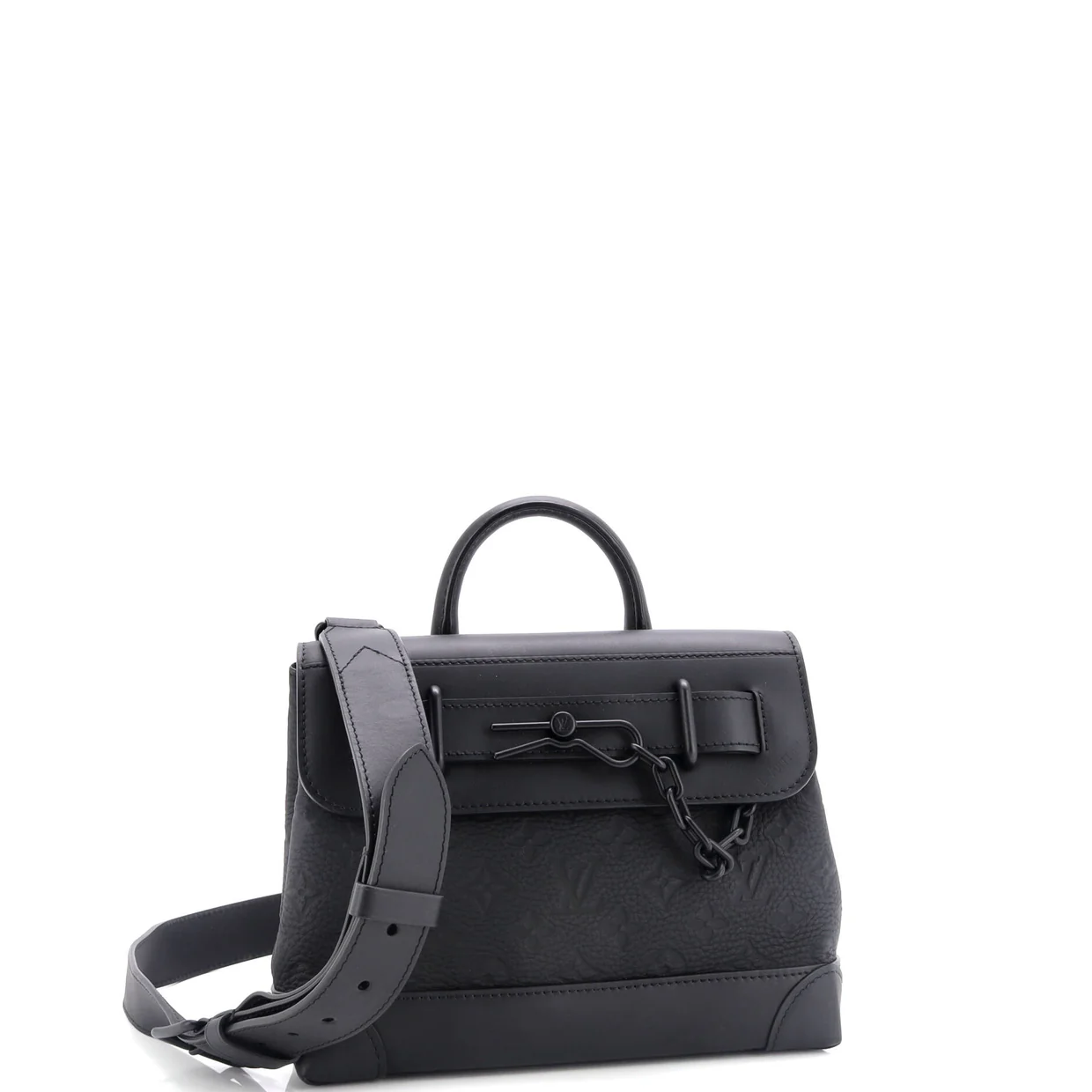 Steamer Crossbody Bag Monogram Taurillon Leather PM - Deep Luxury