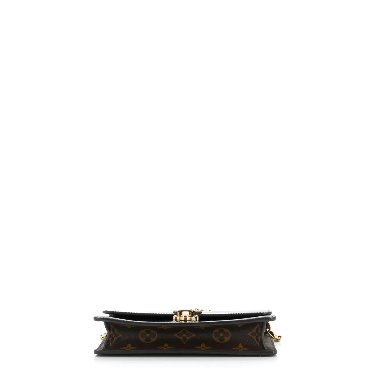 Cherrywood Chain Wallet Vernis with Monogram Canvas - Deep Luxury
