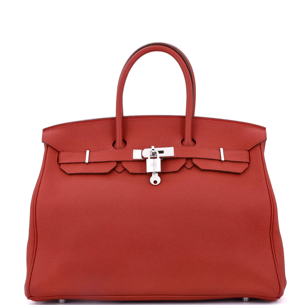 Birkin Handbag Géranuim Togo with Palladium Hardware 35 - Deep Luxury