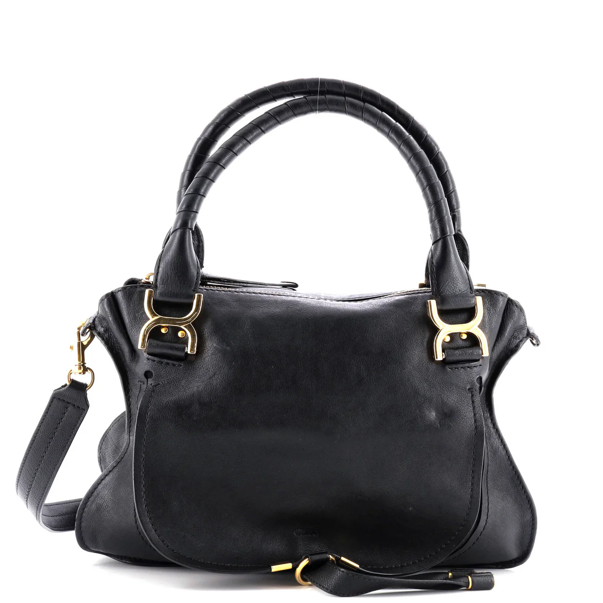 Marcie Satchel Leather Medium - Deep Luxury