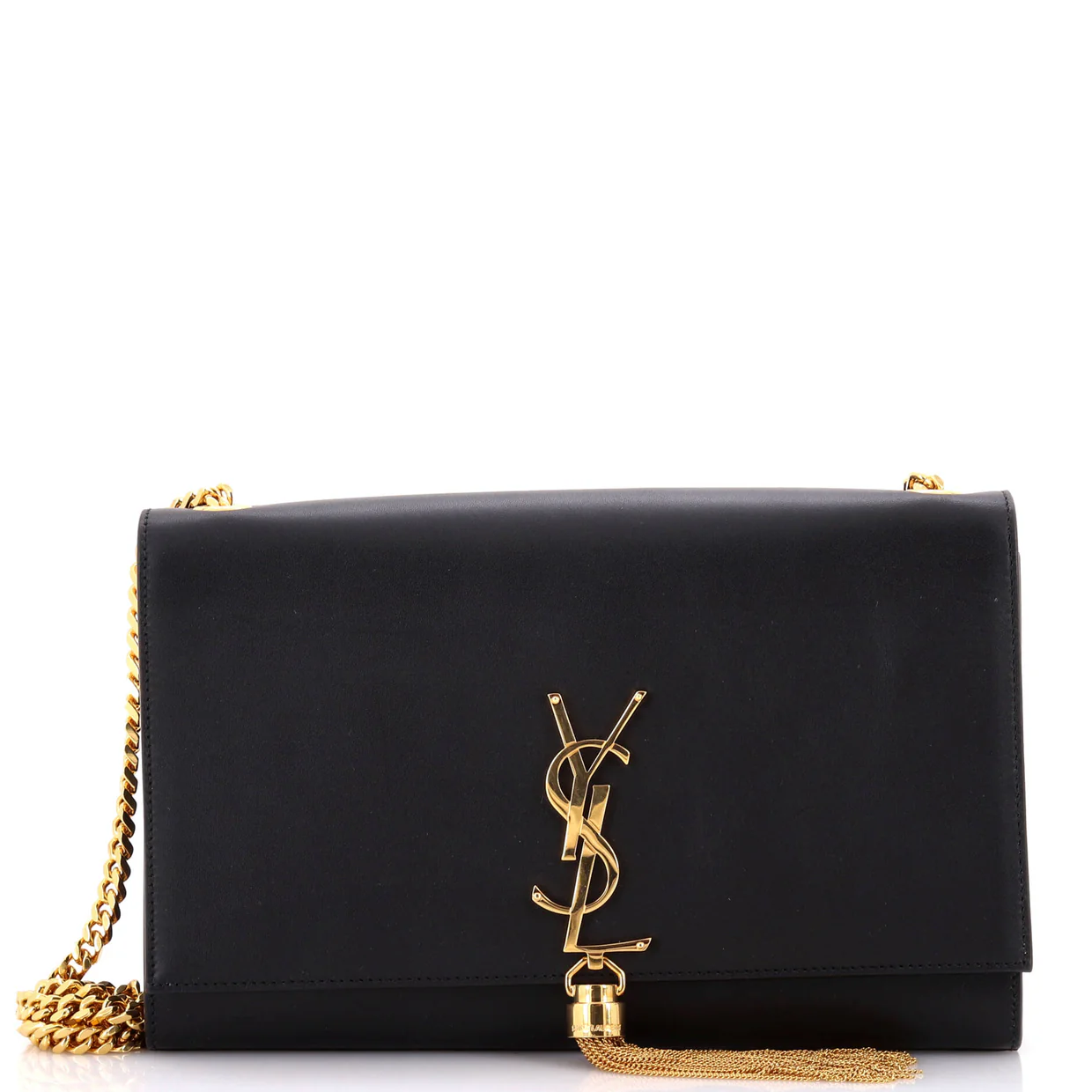 Classic Monogram Tassel Crossbody Bag Leather Medium - Deep Luxury