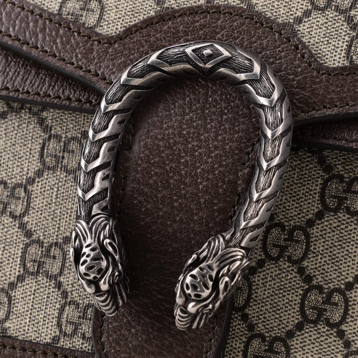 Dionysus Top Handle Chain Bag GG Coated Canvas Small - Deep Luxury