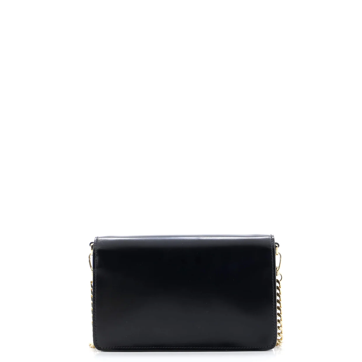 Triangle Logo Envelope Chain Crossbody Bag Leather - Deep Luxury