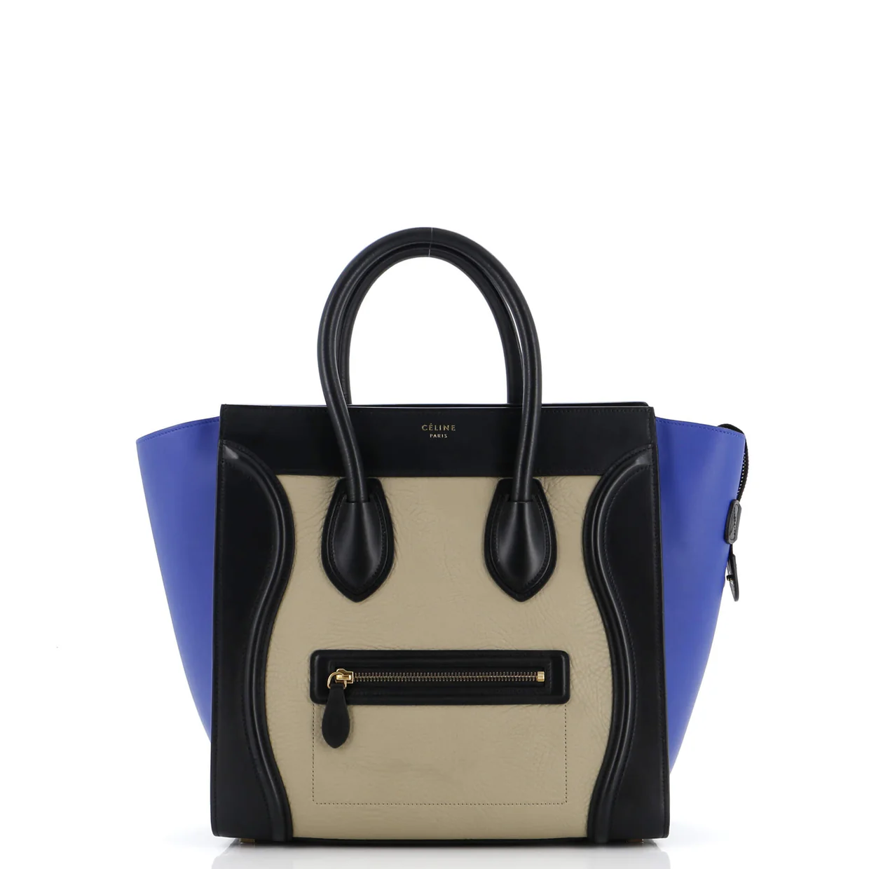 Tricolor Luggage Bag Leather Mini - Deep Luxury