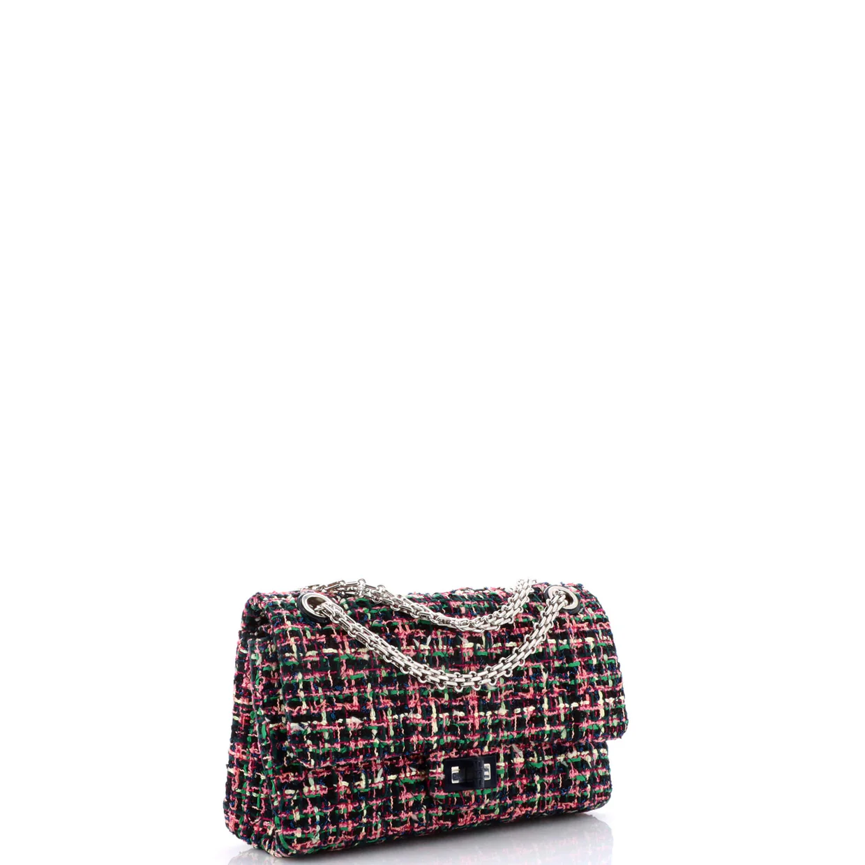 Reissue 2.55 Flap Bag Quilted Tweed with Resin Detail 225 - Deep Luxury
