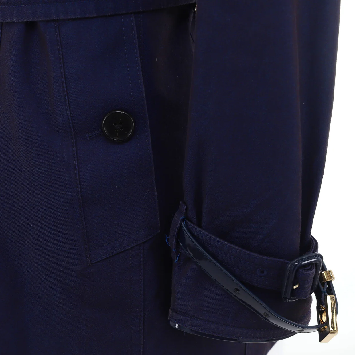 Women's Double Breasted Belted Mid-Length Trench Coat Cotton - Deep Luxury