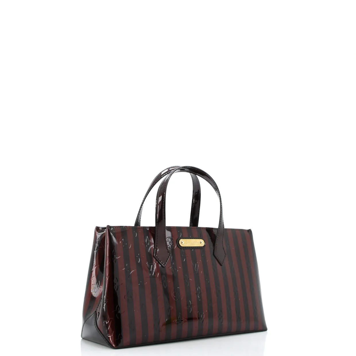 Wilshire Handbag Limited Edition Monogram Vernis Rayures PM - Deep Luxury