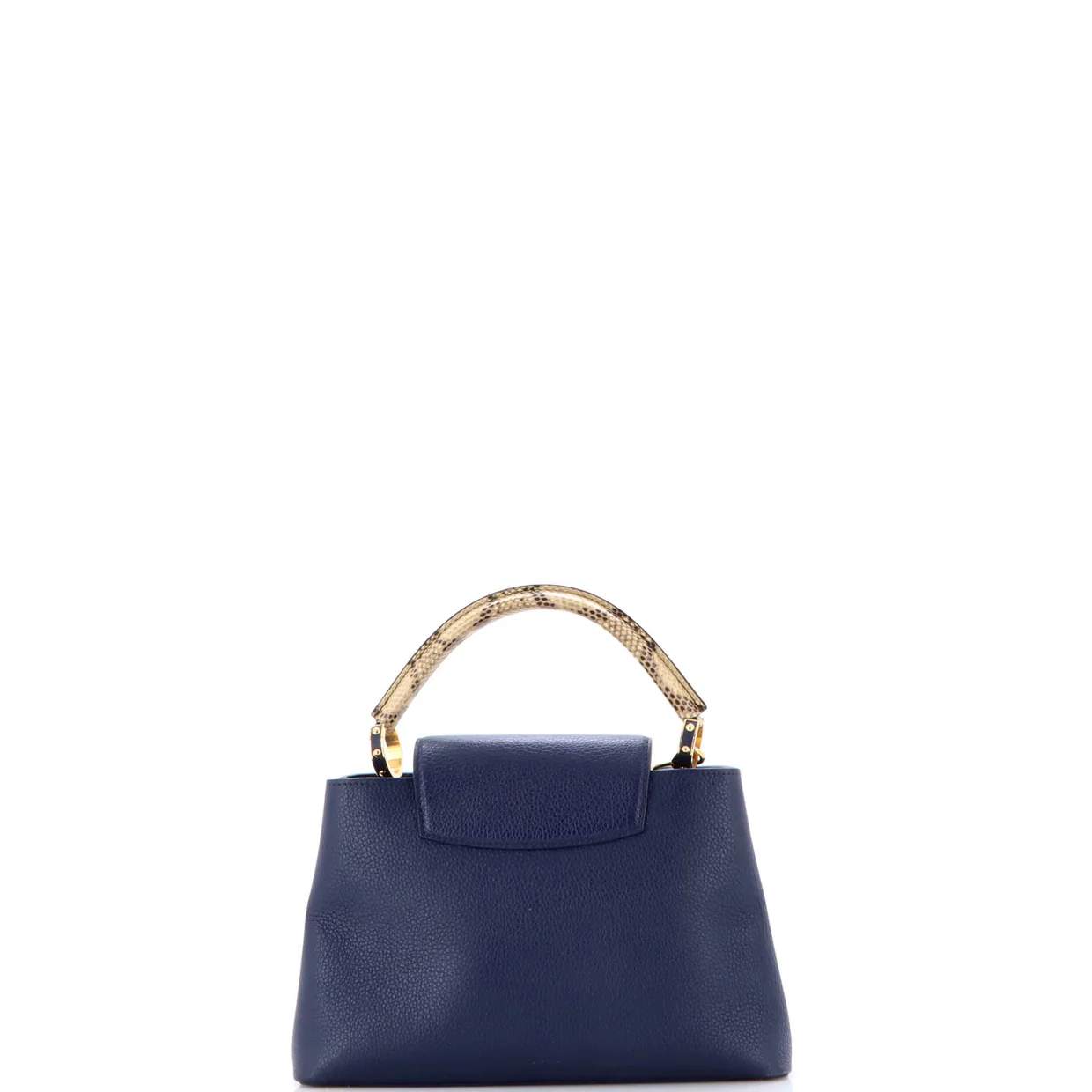 Capucines Bag Leather with Python PM - Deep Luxury