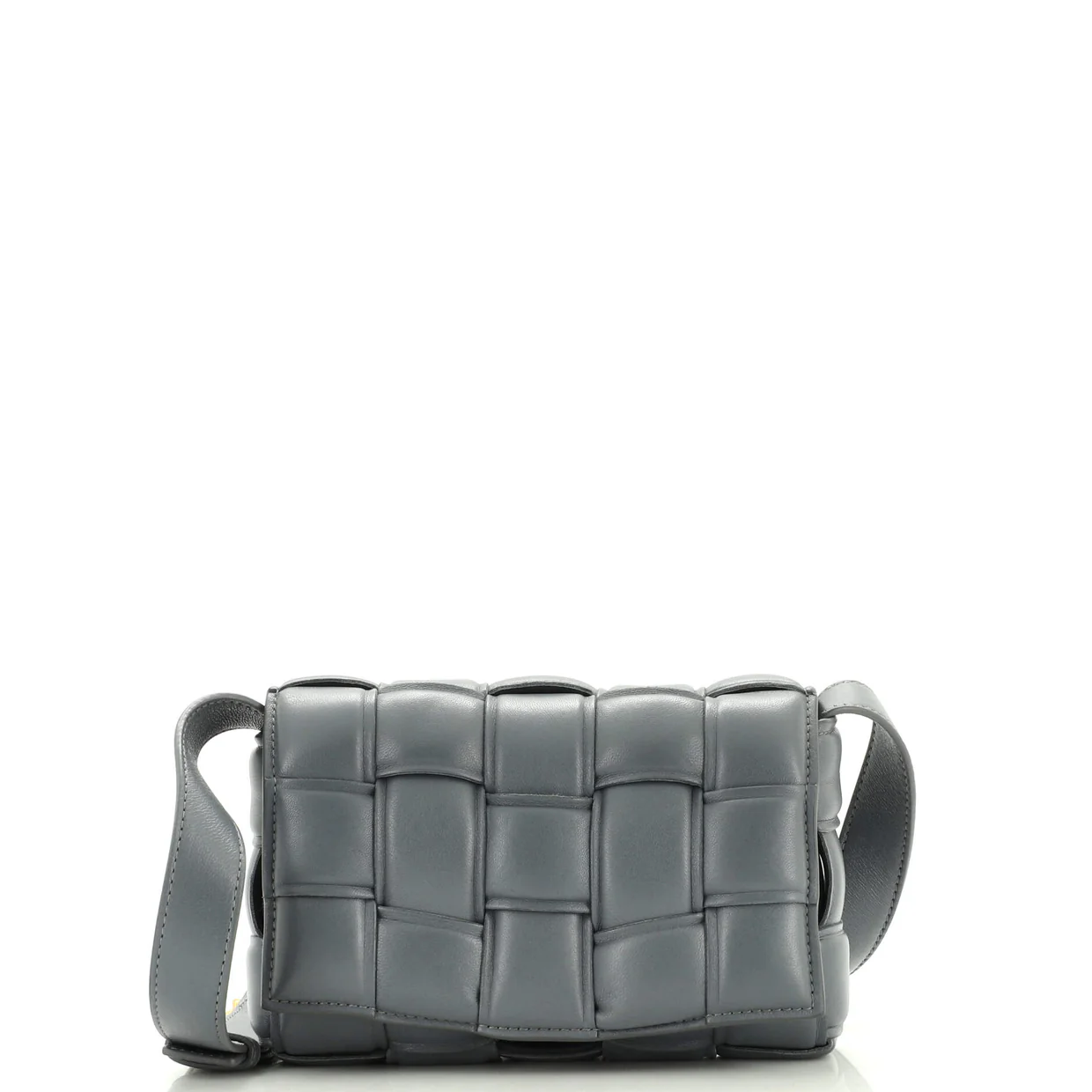 Cassette Crossbody Bag Padded Maxi Intrecciato Leather Small - Deep Luxury