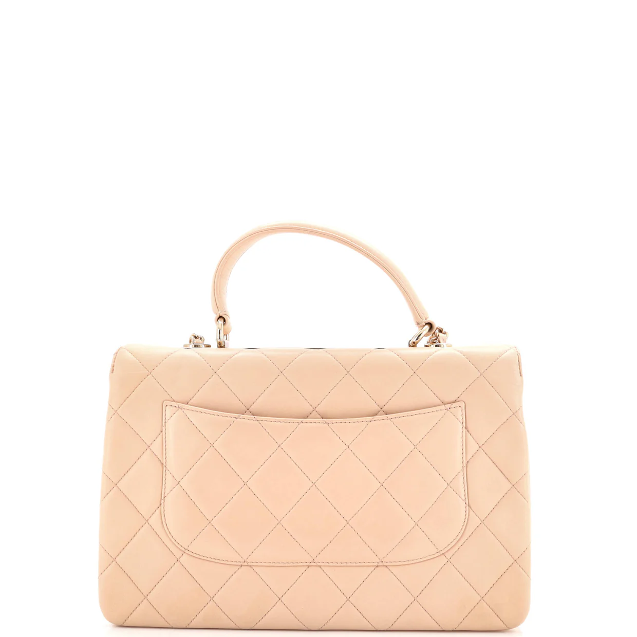 Trendy CC Top Handle Bag Quilted Lambskin Medium - Deep Luxury