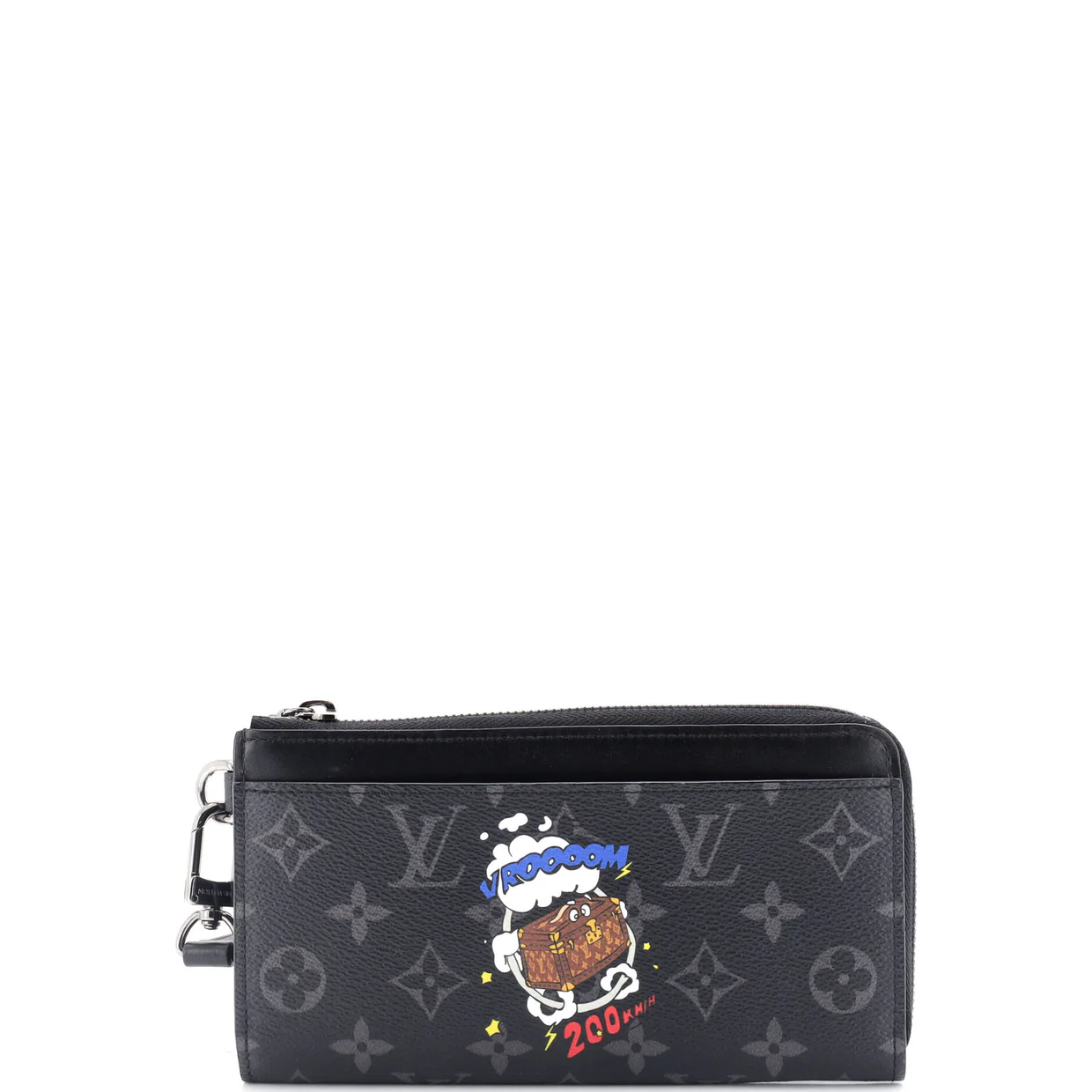 Zippy Dragonne Wallet Limited Edition Comic Trunk Printed Monogram Eclipse Canvas - Deep Luxury