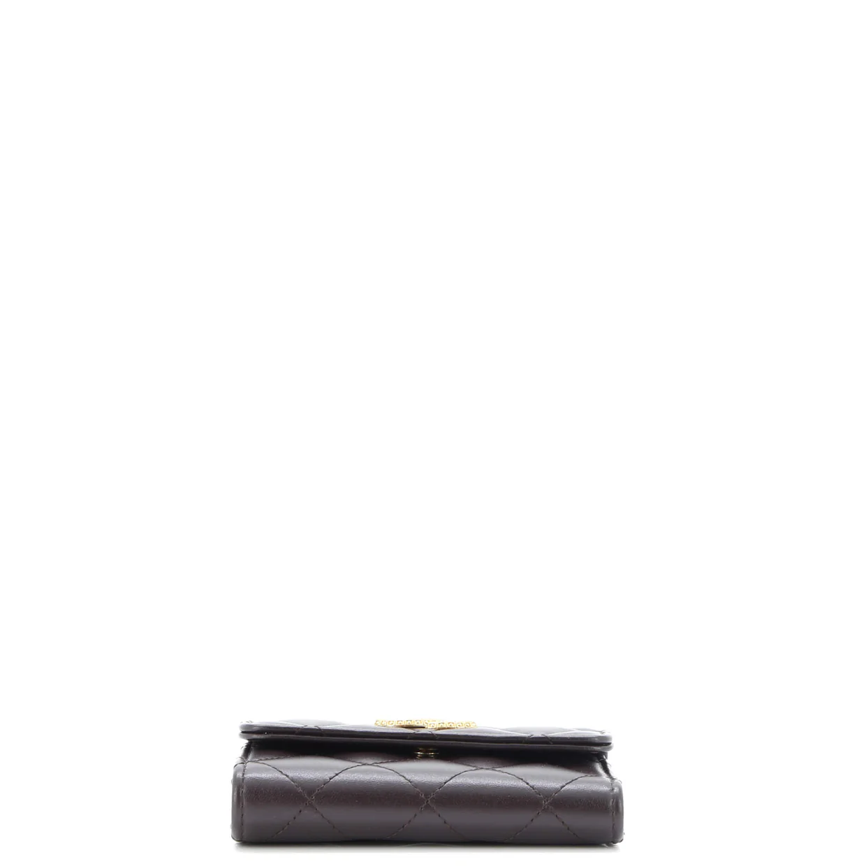 Textured CC Flap Wallet Quilted Lambskin Small - Deep Luxury