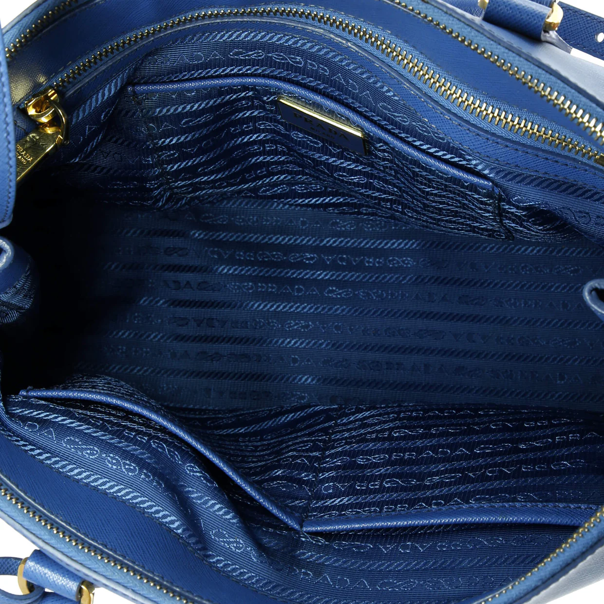 Double Zip Lux Tote Saffiano Leather Medium - Deep Luxury
