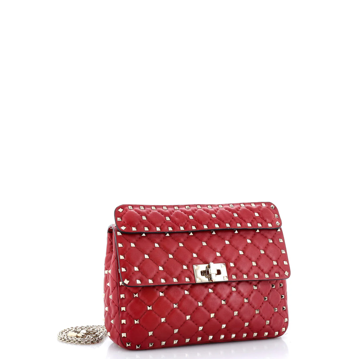 Rockstud Spike Flap Bag Quilted Leather Medium - Deep Luxury