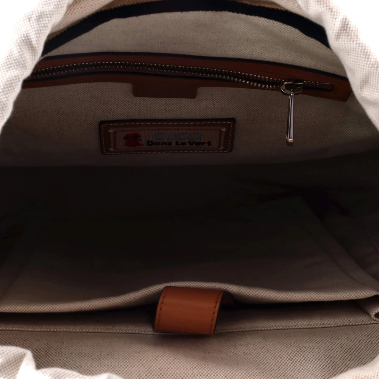 Interlocking G Patch Flap Buckle Backpack Nylon and GG Coated Canvas - Deep Luxury