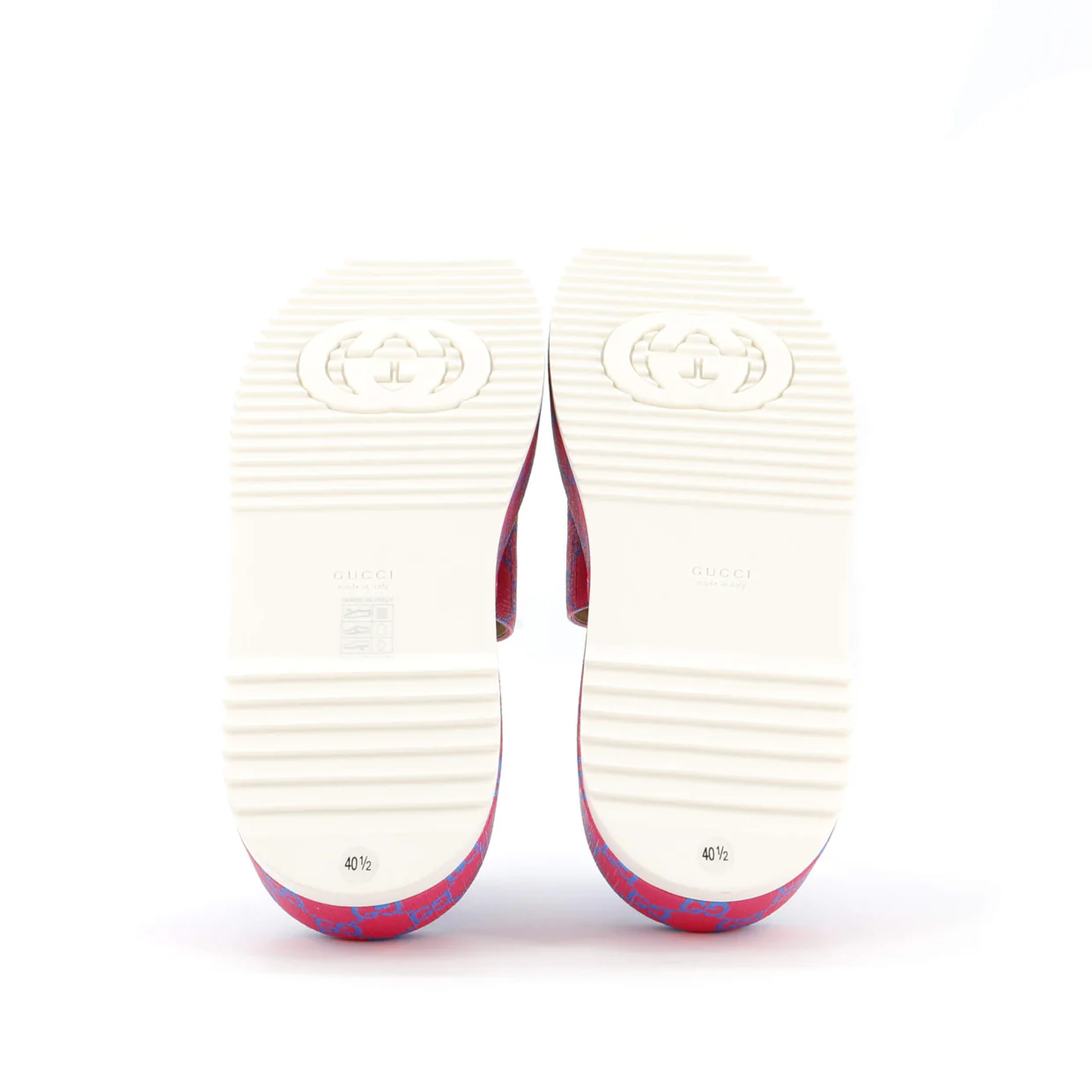 Women's Angelina Platform Slide Sandals GG Coated Canvas - Deep Luxury