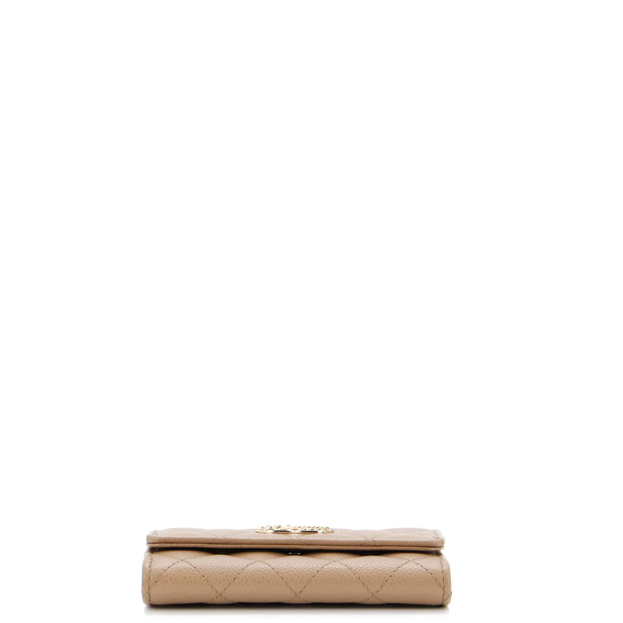 Textured CC Flap Card Case Quilted Caviar - Deep Luxury