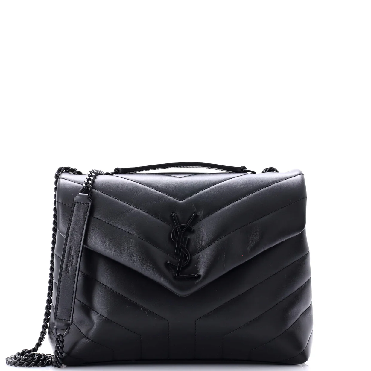 Loulou Shoulder Bag Matelasse Chevron Leather Small - Deep Luxury