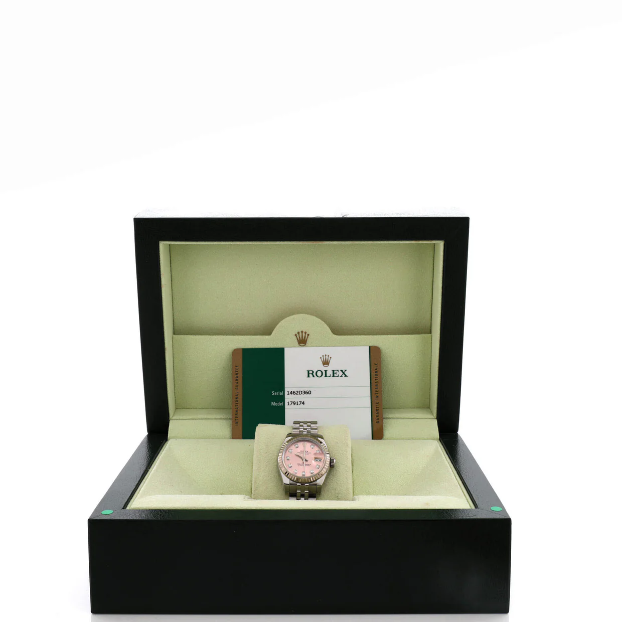Oyster Perpetual Datejust Automatic Watch Stainless Steel and White Gold with Diamond Markers 26 - Deep Luxury