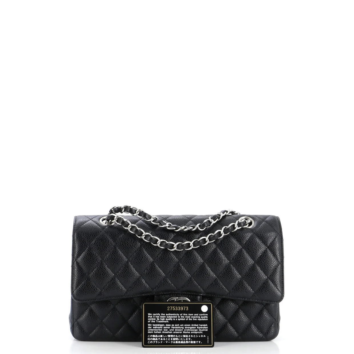 Classic Double Flap Bag Quilted Caviar Medium - Deep Luxury