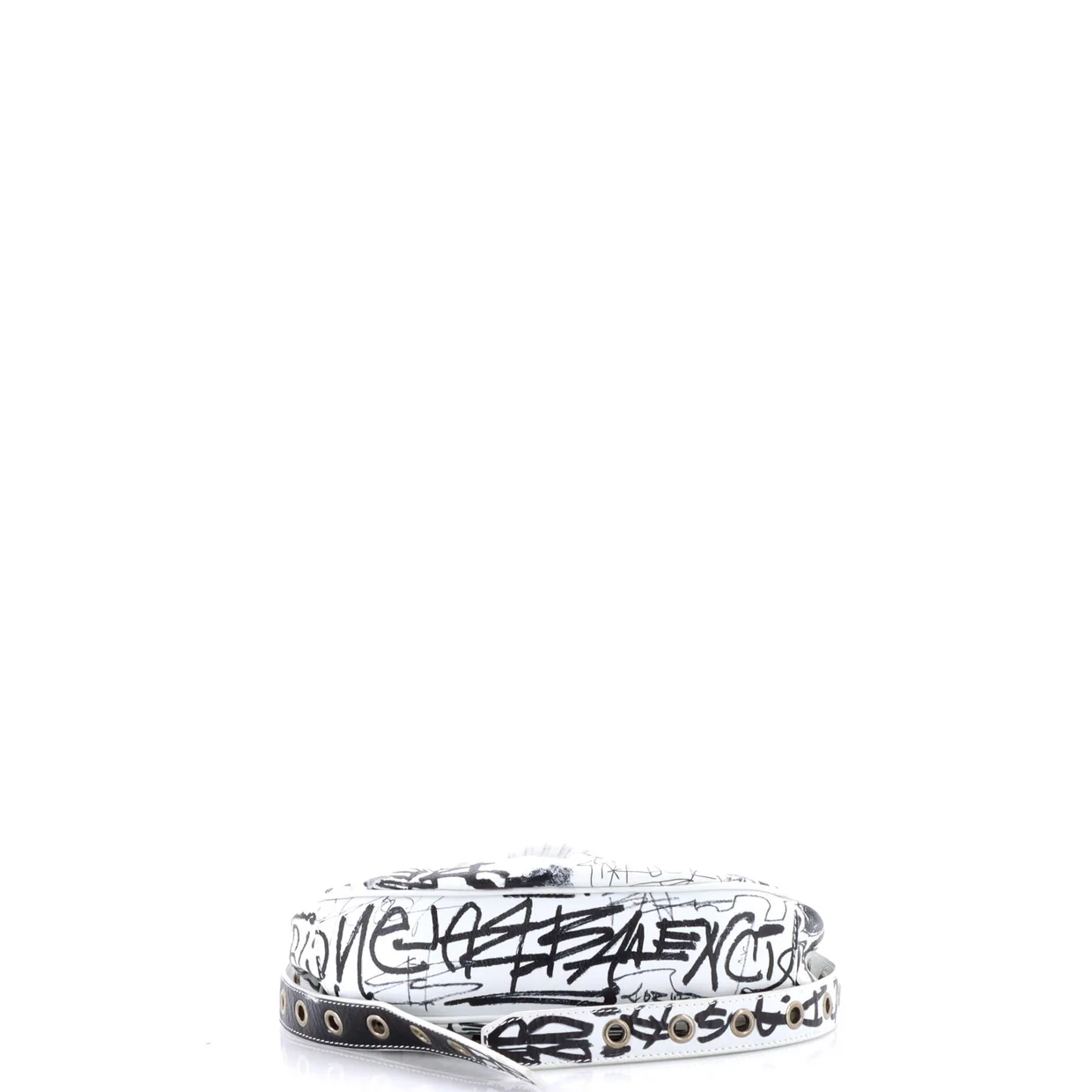 Le Cagole Graffiti Giant Studs Shoulder Bag Leather XS - Deep Luxury