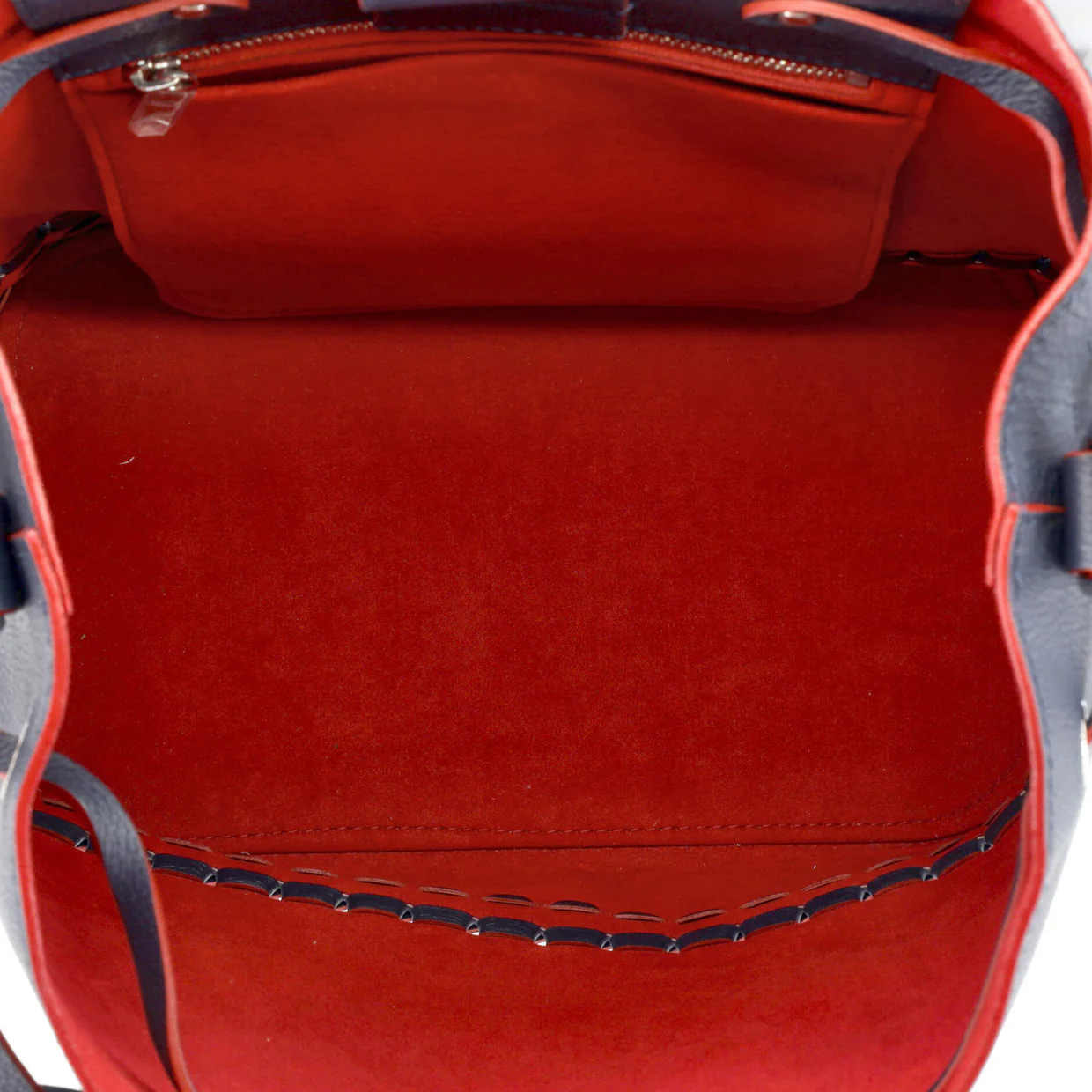 Lockme Bucket Bag Braided Leather - Deep Luxury