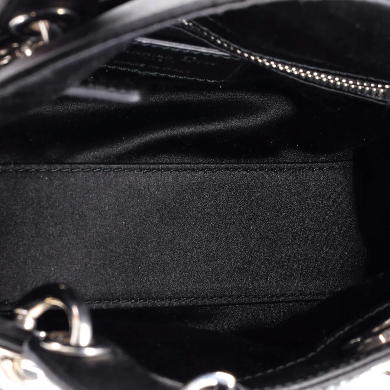 Lady Dior Bag Crystal Embellished Cannage Quilt Satin Mini - Deep Luxury