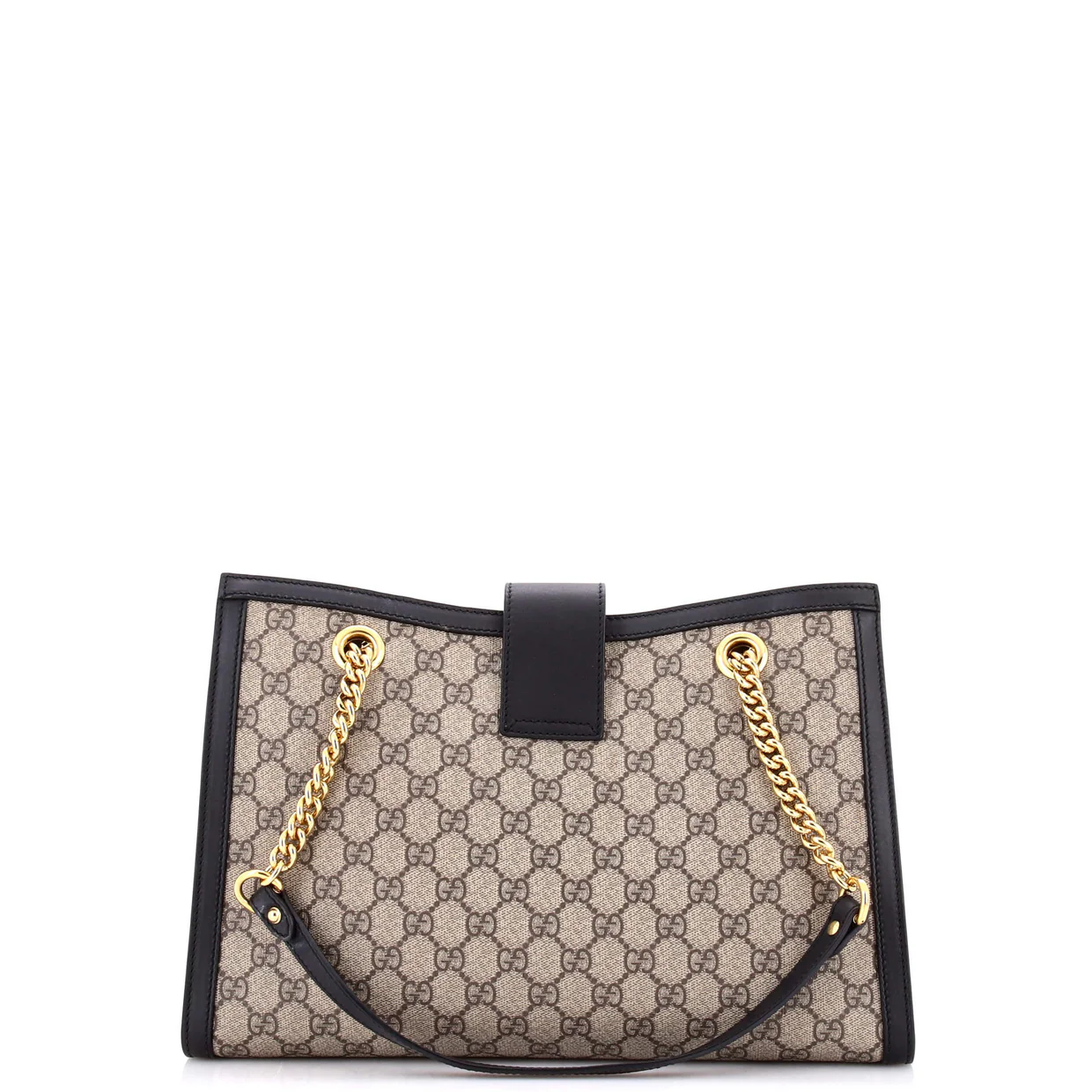 Padlock Chain Tote GG Coated Canvas with Leather Medium - Deep Luxury