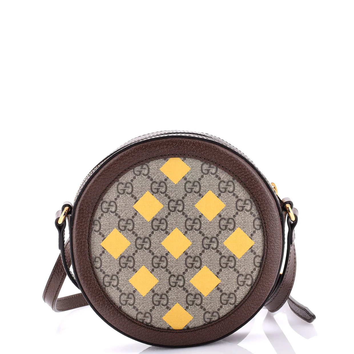 Ophidia Round Shoulder Bag Printed GG Coated Canvas Mini - Deep Luxury