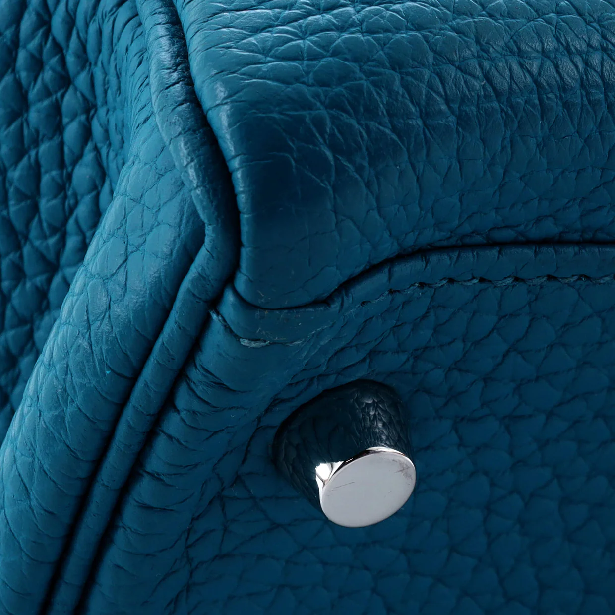 Kelly Handbag Bleu Izmir Togo with Palladium Hardware 32 - Deep Luxury