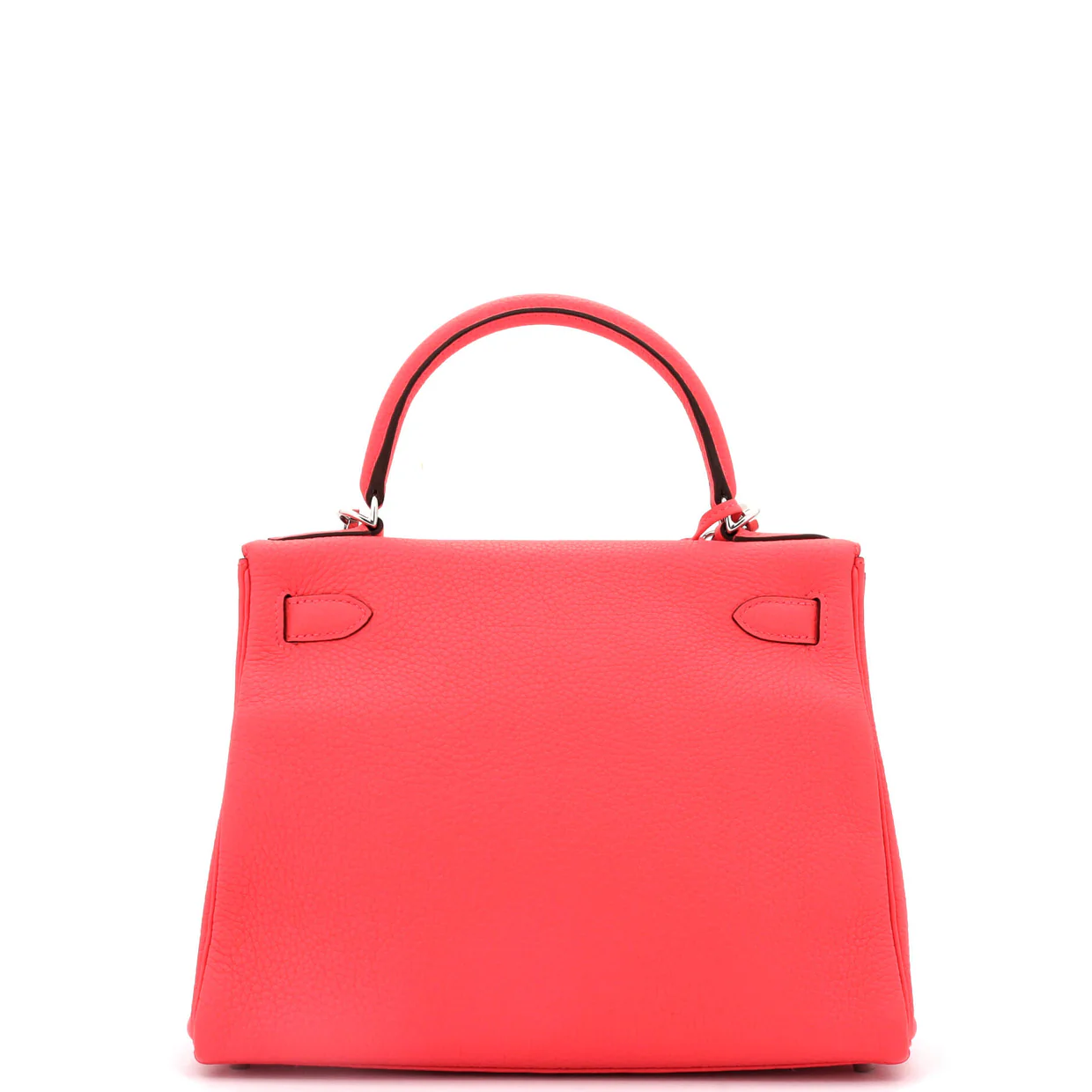 Kelly Handbag Rouge Pivoine Clemence with Palladium Hardware 28 - Deep Luxury