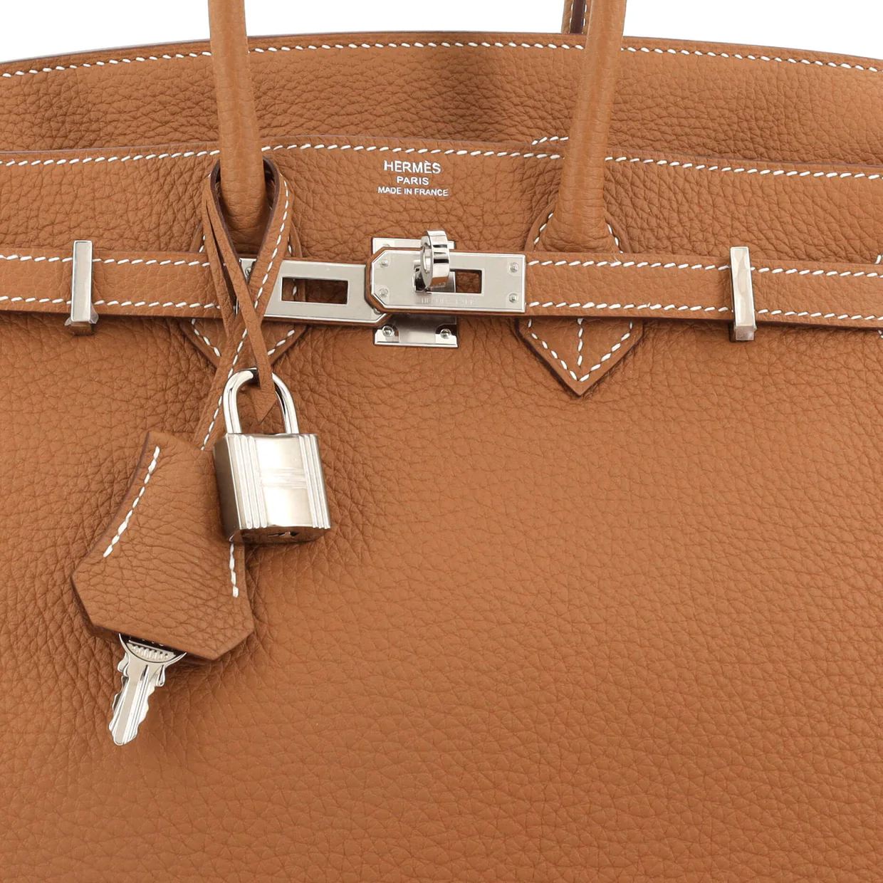 Birkin Handbag Gold Togo with Palladium Hardware 25 - Deep Luxury