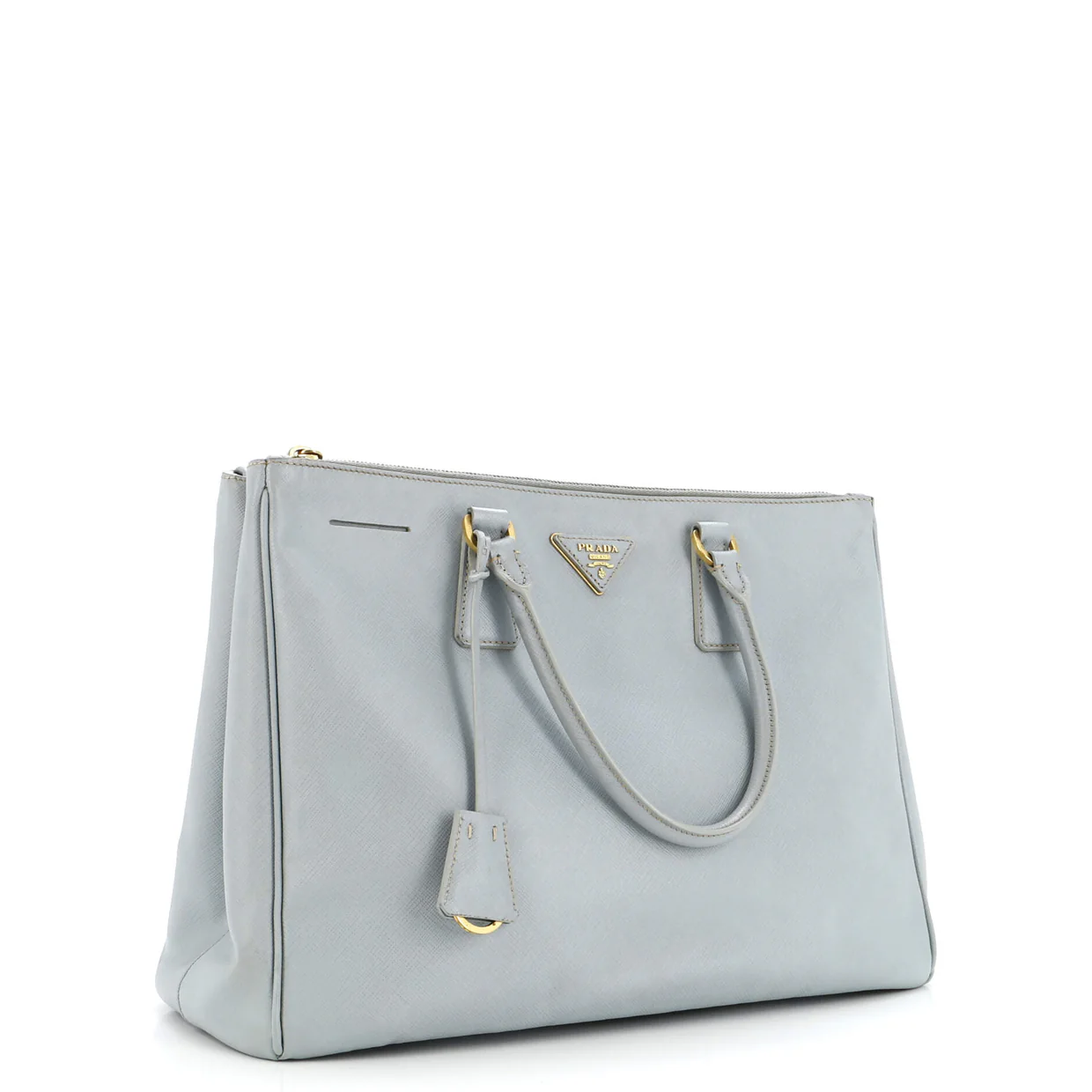 Double Zip Lux Tote Saffiano Leather Large - Deep Luxury