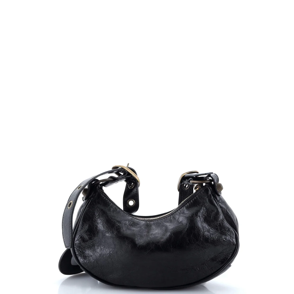 Le Cagole Giant Studs Shoulder Bag Pin Embellished Leather XS - Deep Luxury