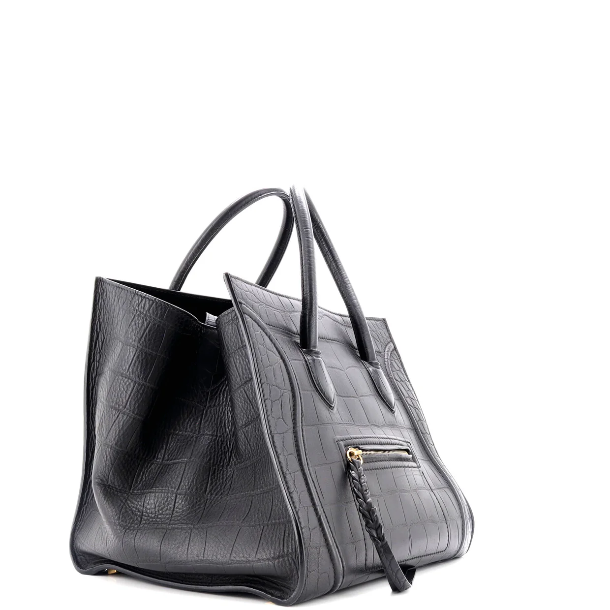 Phantom Bag Crocodile Embossed Leather Medium - Deep Luxury